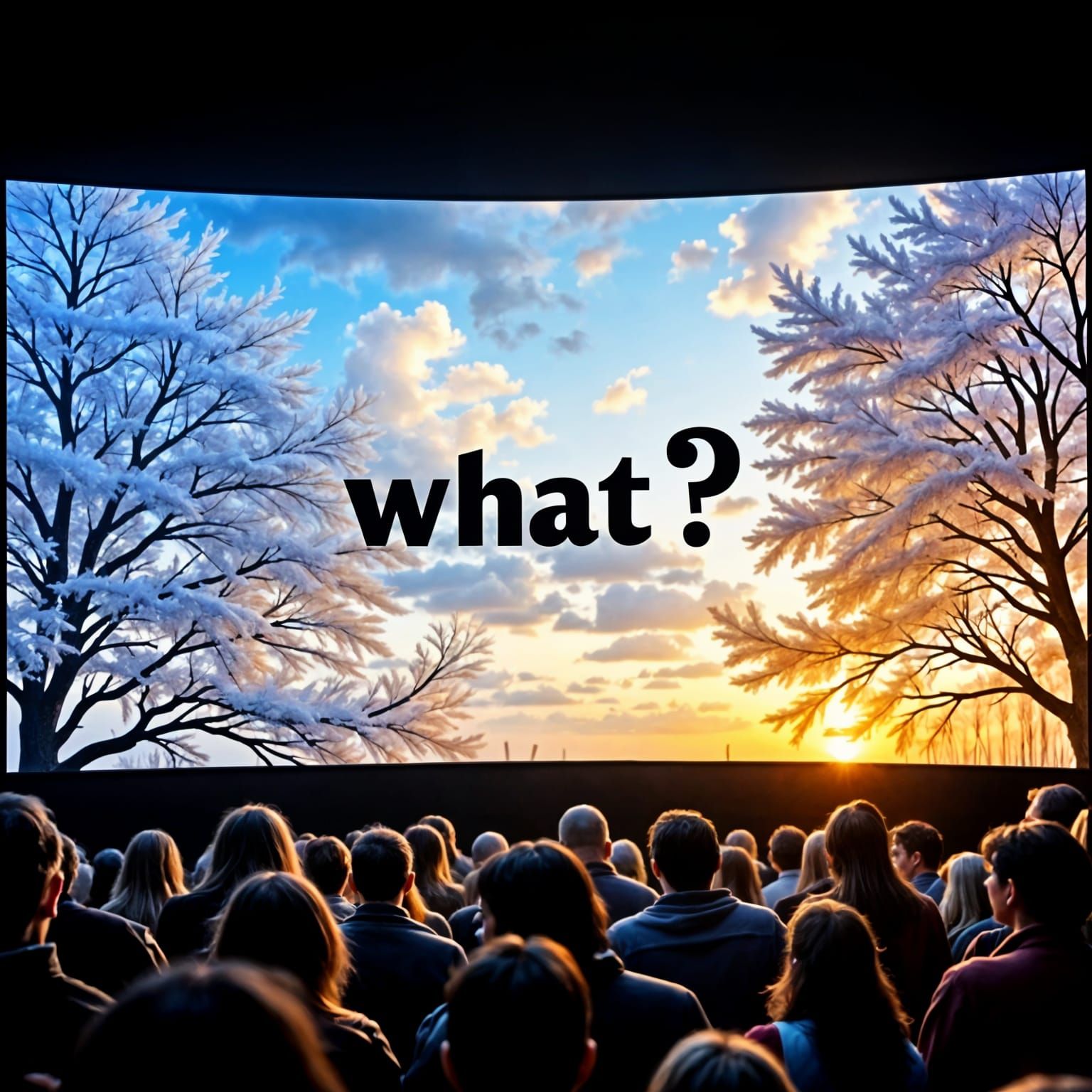 The Word 'What?' in Times New Roman Font