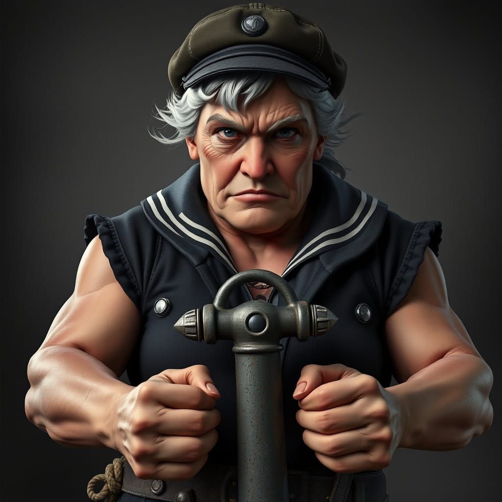 Vintage Sailor's Captain in Disney-Inspired Retro Aesthetic