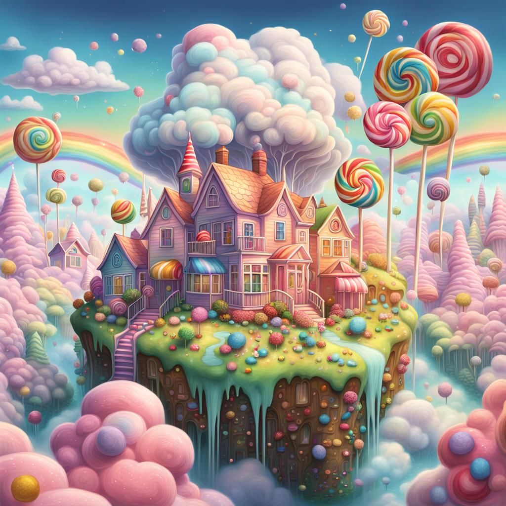 Candy Village Descends Through Clouds, Pop Surrealism