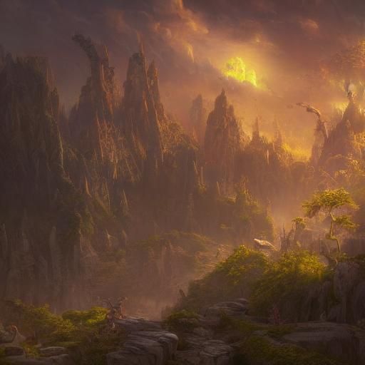 Fantastical Matte Painting in Deep Color