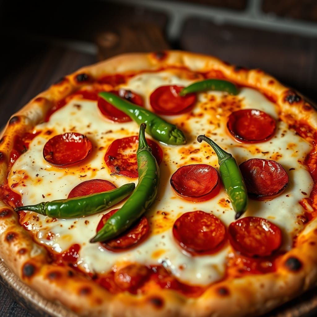 Warm and Inviting Food Photography of Freshly Baked Pizza