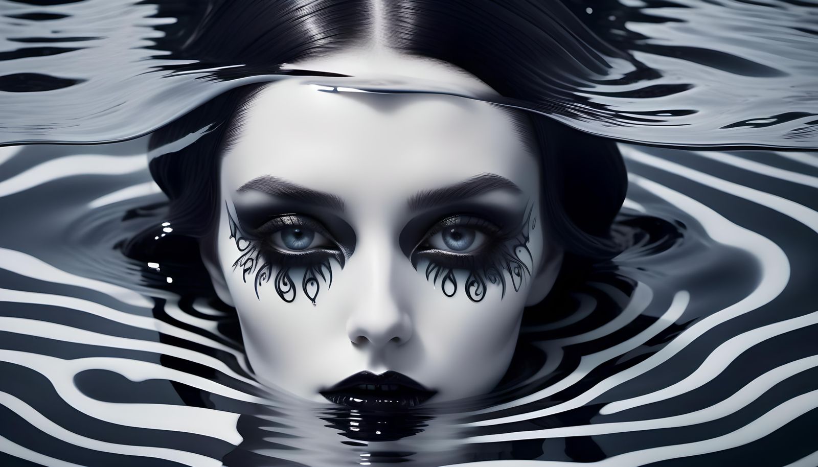 A Gothic Model's Photoshoot Shot In Monochromatic (Continued)