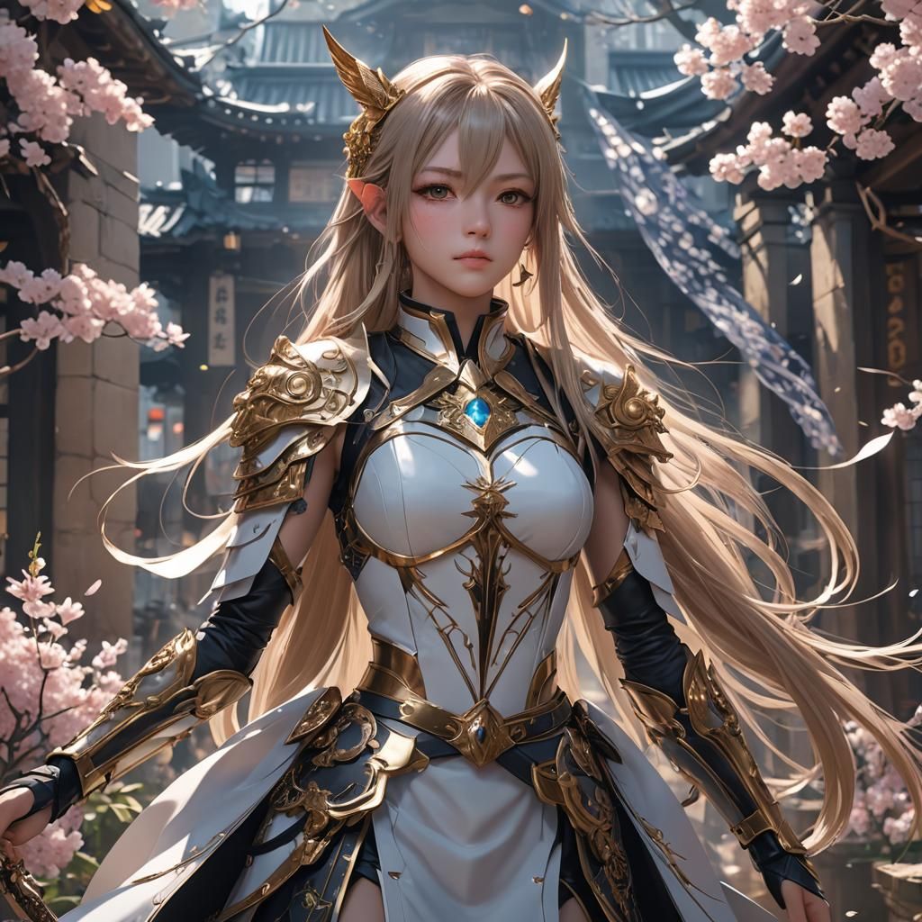 Anime Woman Creating Chaos in 3D Style