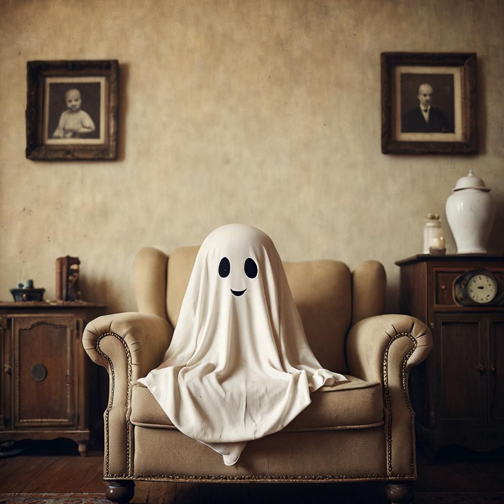 Cute Casper the Ghost: Vintage Photography