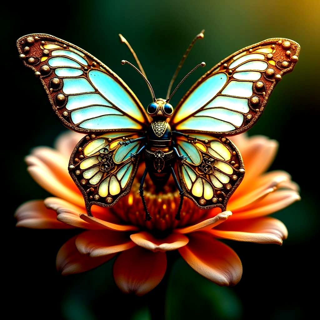 Steampunk Ladybug Adorns Whimsical Pocket Watch