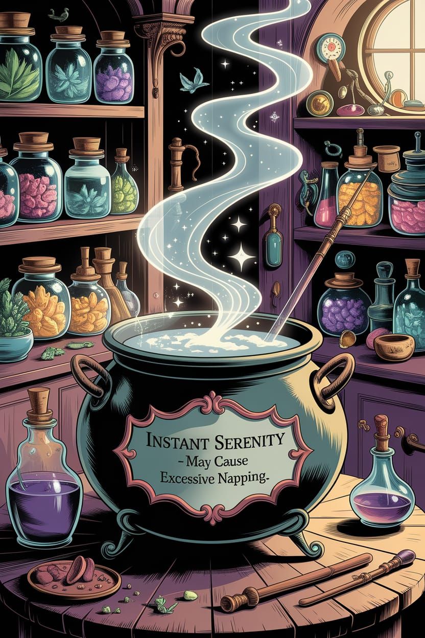 Whimsical Apothecary Scene - Fantasy Illustration