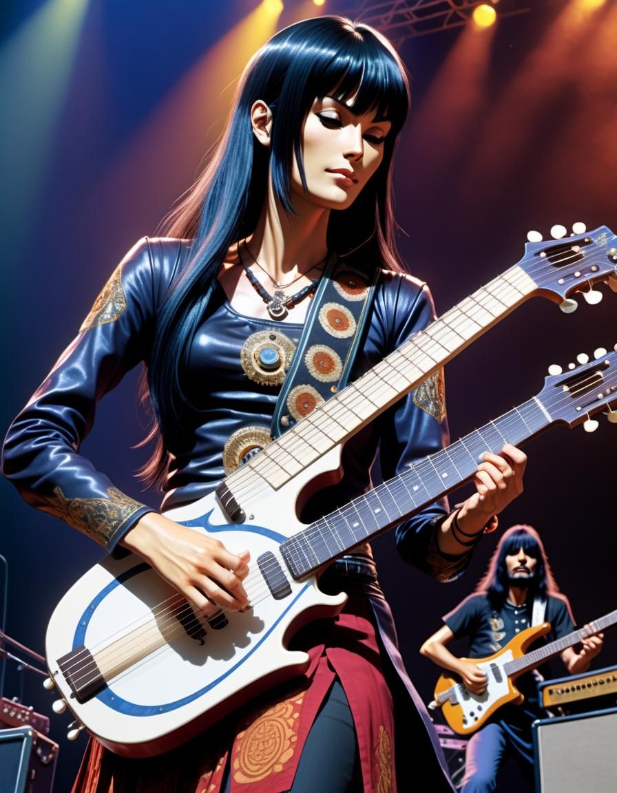 Nico Robin Rocks Out with Electric Sitar