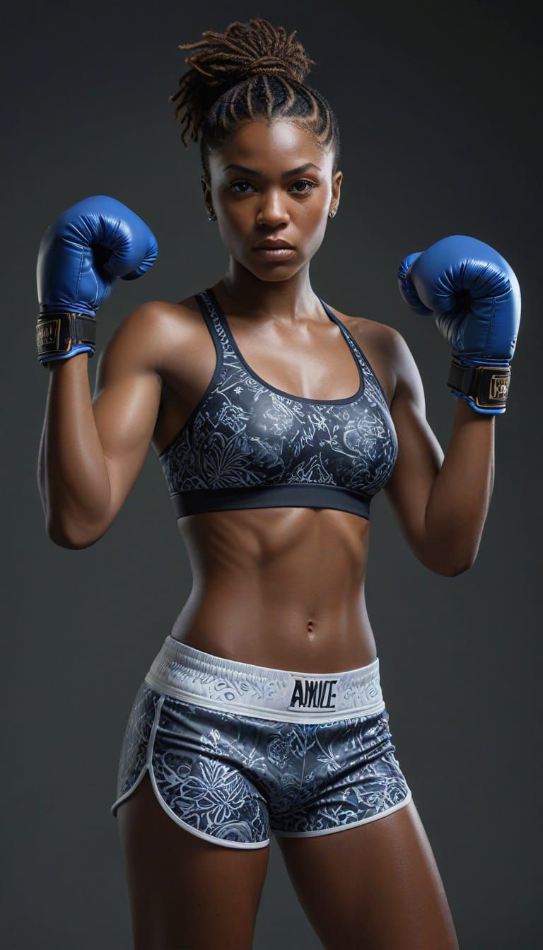 Victorious Boxer in Hyperrealistic Style