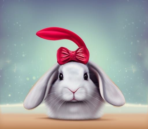 Simple AI Generated Image of Bunny