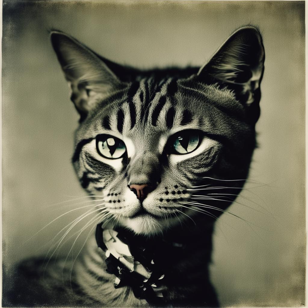 Elegant Cat Portrait in Roversi Style