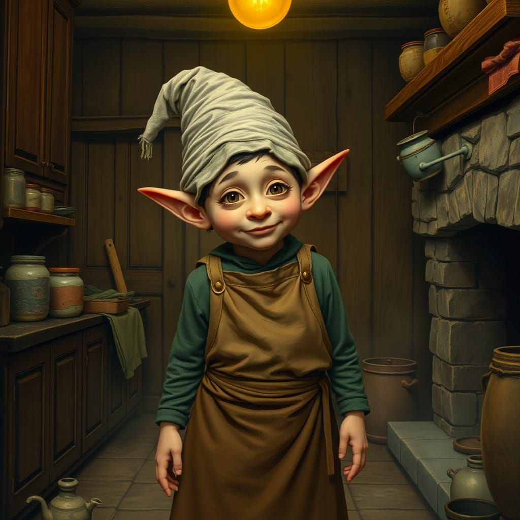 Toby the House-Elf in Warm, Golden Light