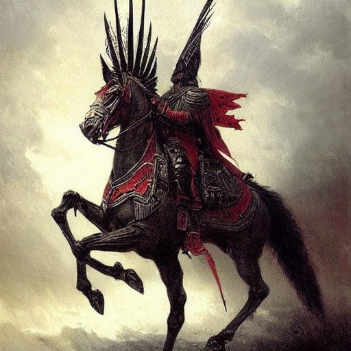 Winged Hussar in Dark Gothic Style