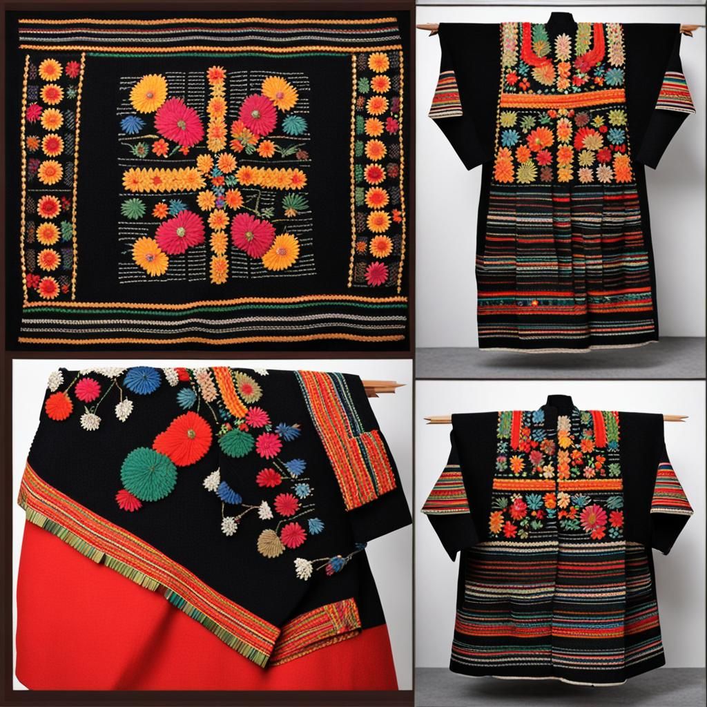 Traditional Black Wool Dress of Kalash Females