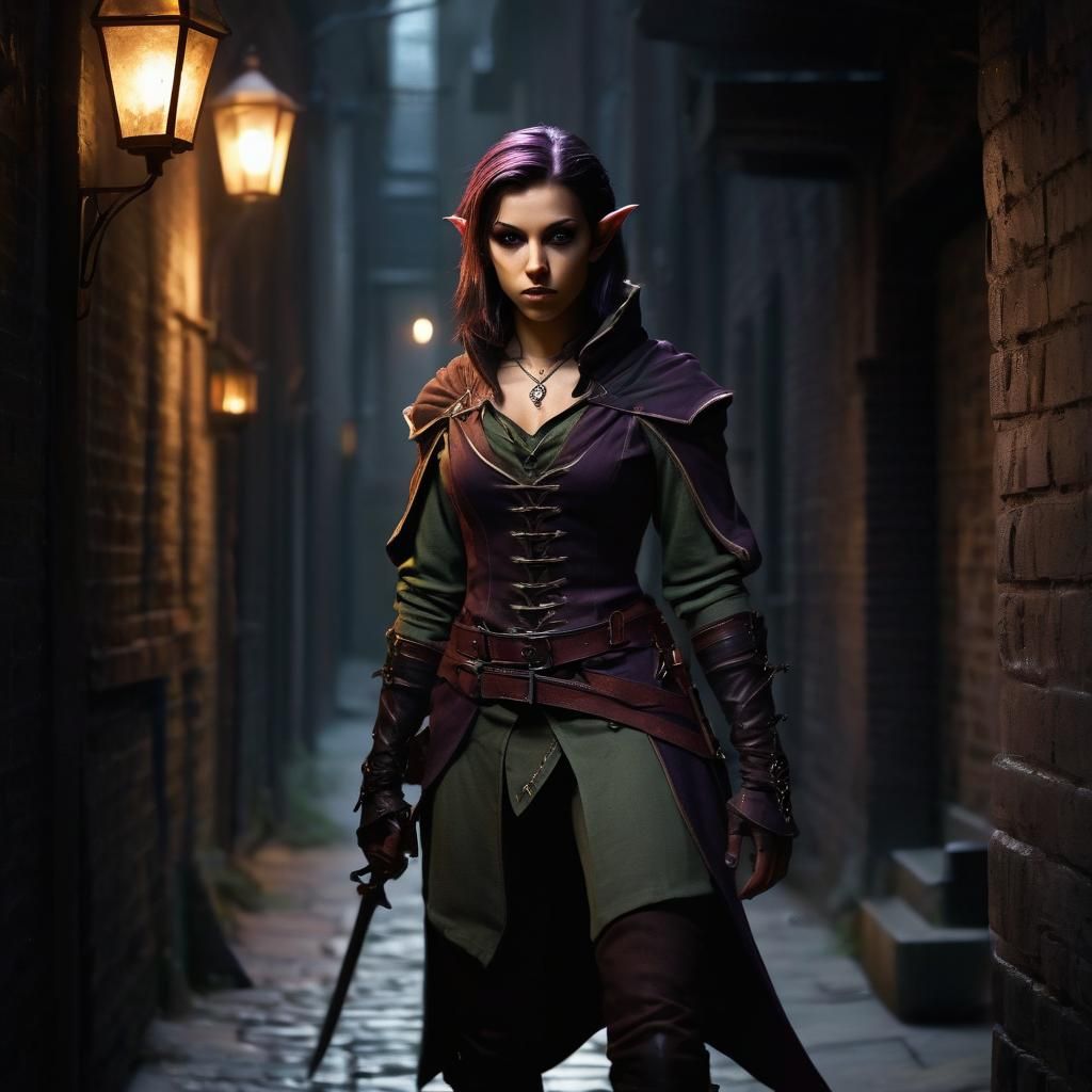 Excellent, Seraphina Nightshade, the Half-Elf Rogue with a background as a Charlatan. Your character seems adept at stea...