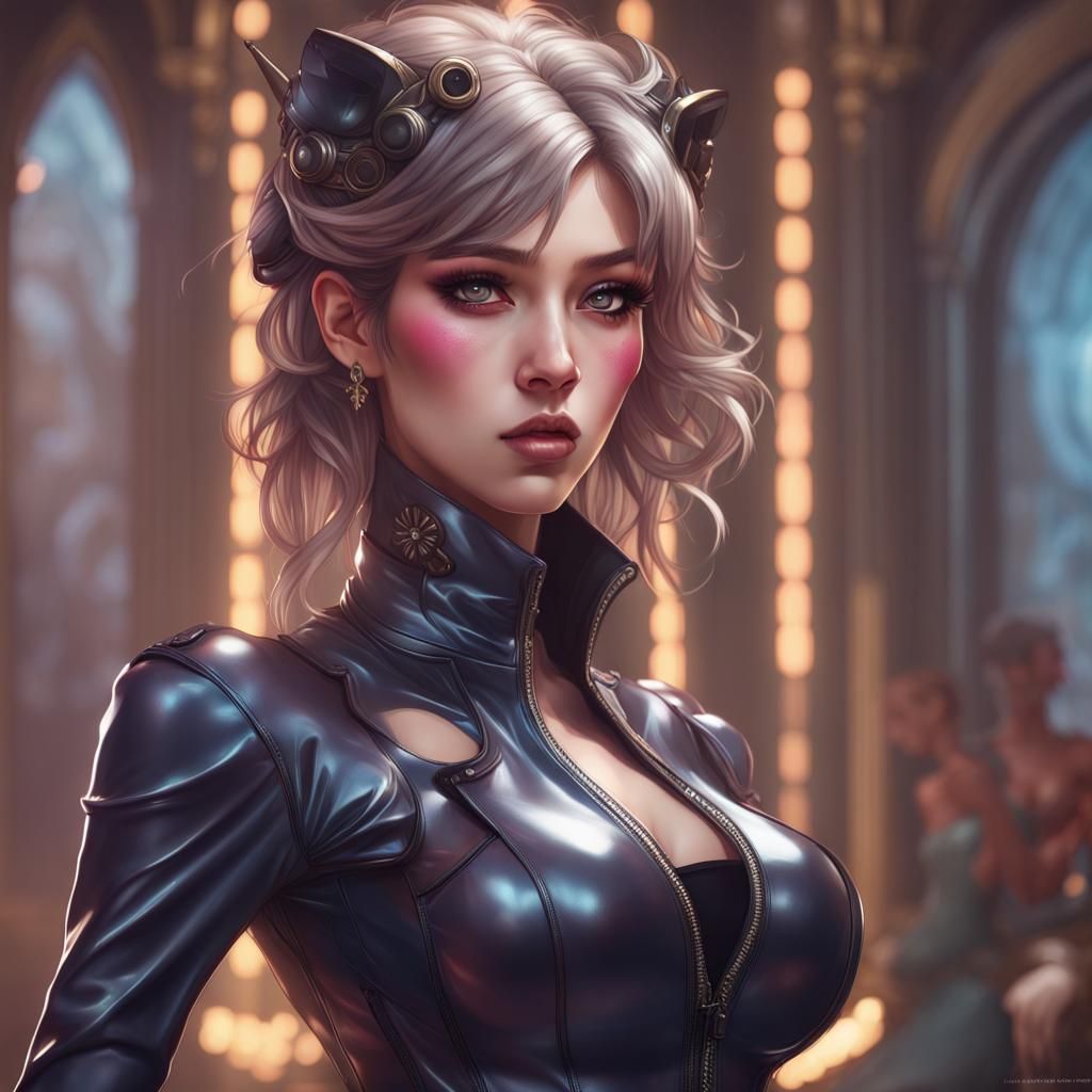 K-Pop Star Portrait in Hyperdetailed Digital Art Style