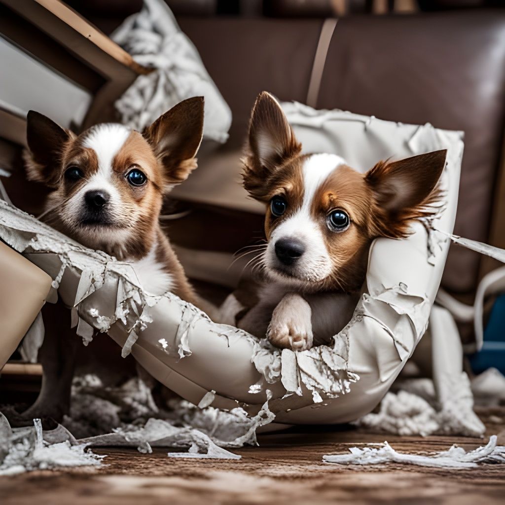 Puppy Mayhem: Furniture Destruction Aftermath