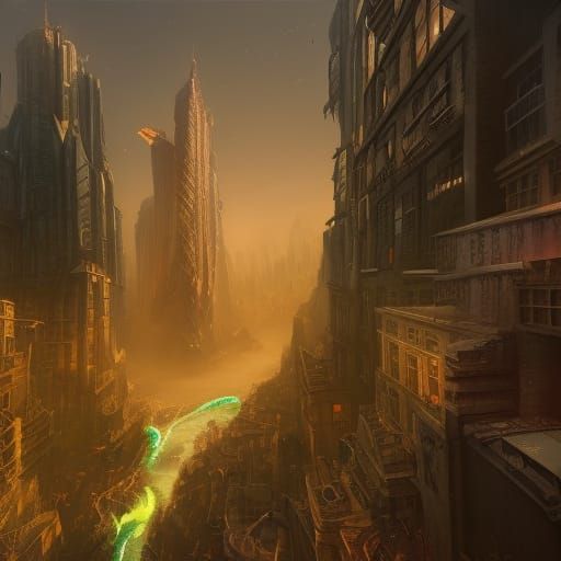 Giant Spider Climbs Through Lost City