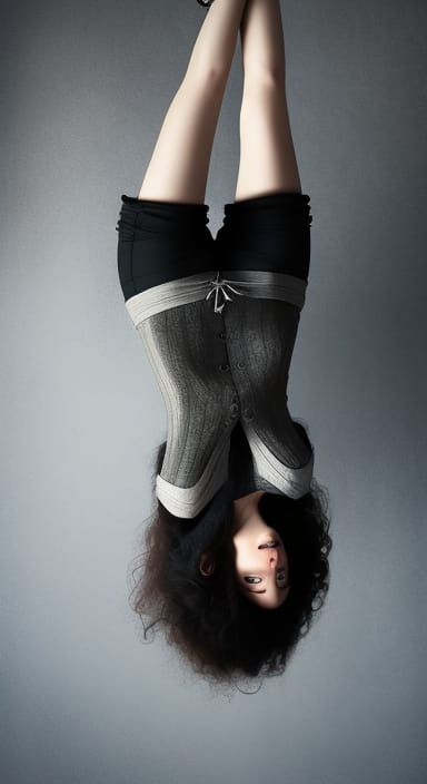 A Figure Bent Upside Down