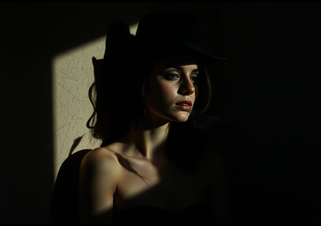 Shadowy Spy in Trompe-l'œil Style