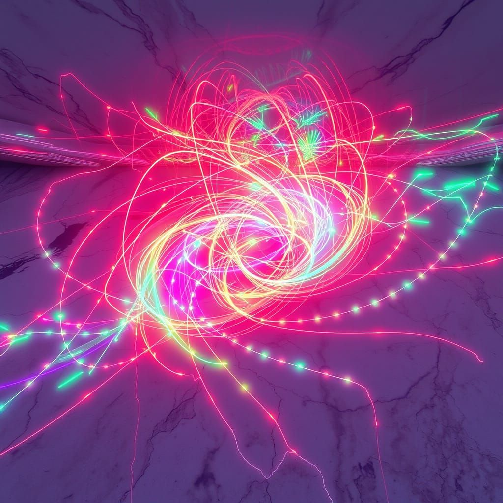 Ethereal Labyrinth in Iridescent Hues