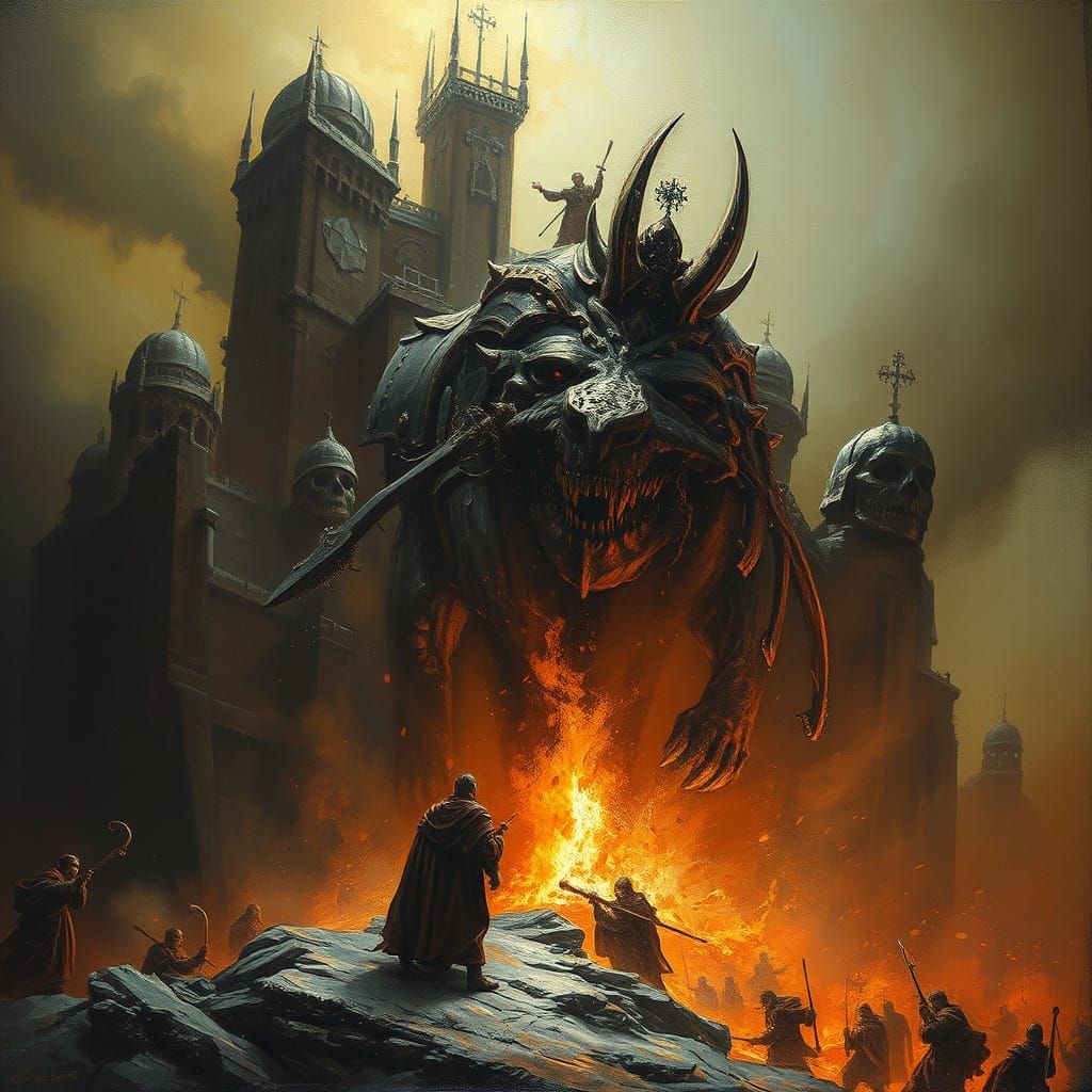 Horrifying Spirit Figure in Dark Artistic Style