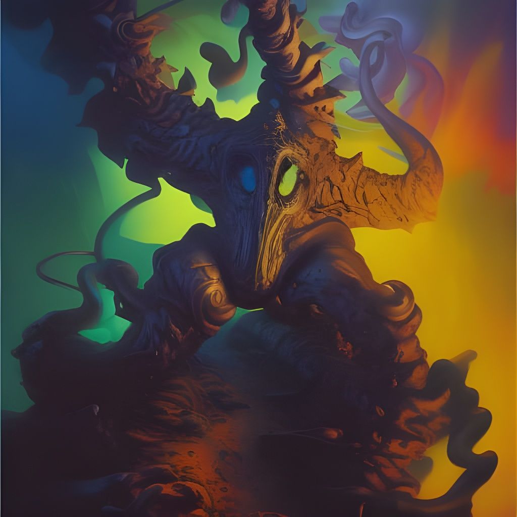 Epic Azathoth in Colorful Graffiti Art Style