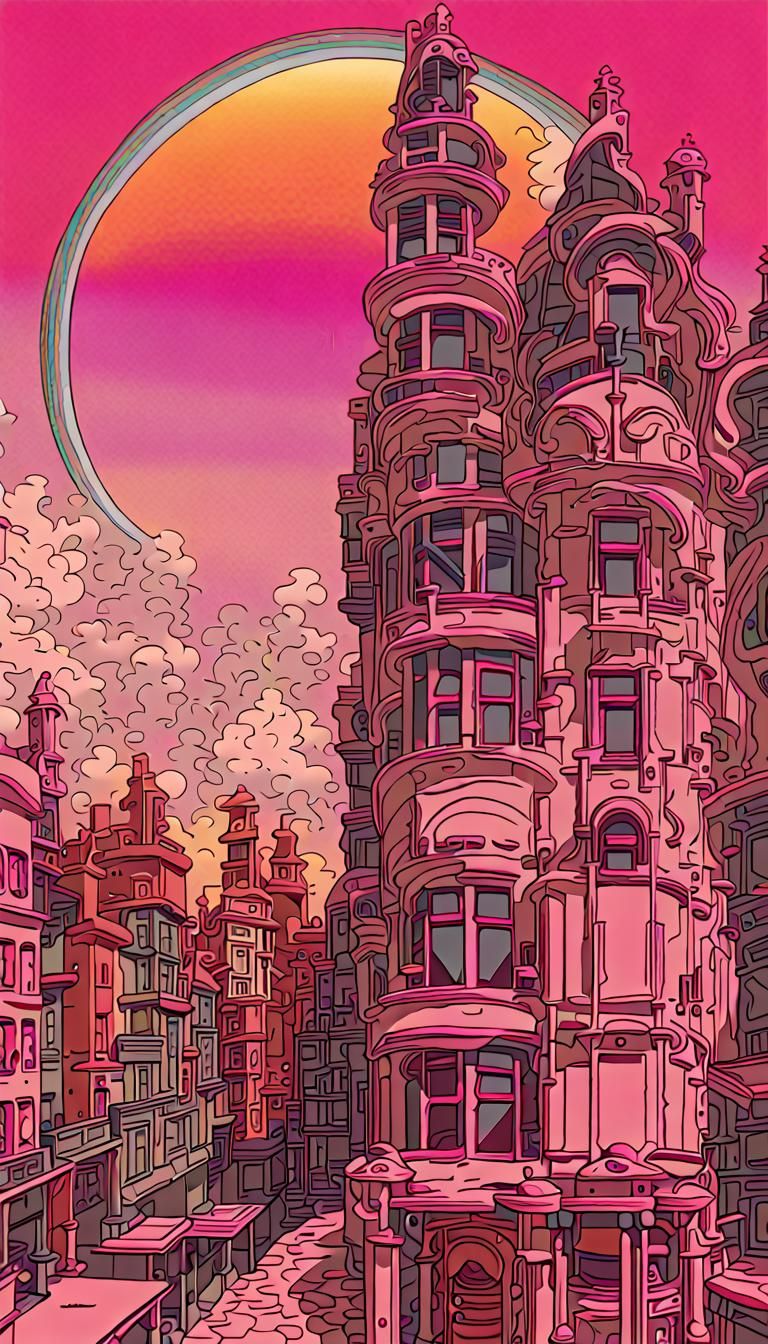 Pink Floyd's Dark Side: Frequency as Color in Art Nouveau