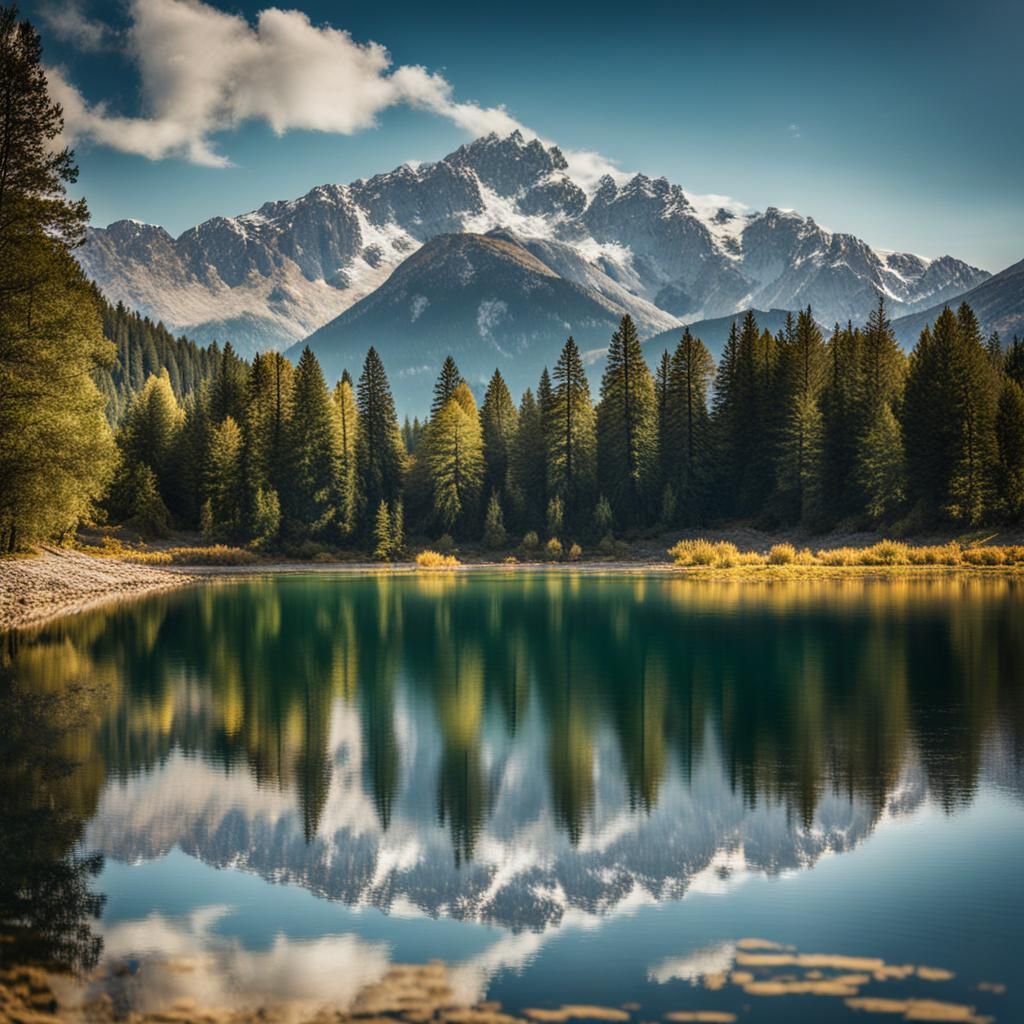 Serene Lake Reflection: Professional Photography