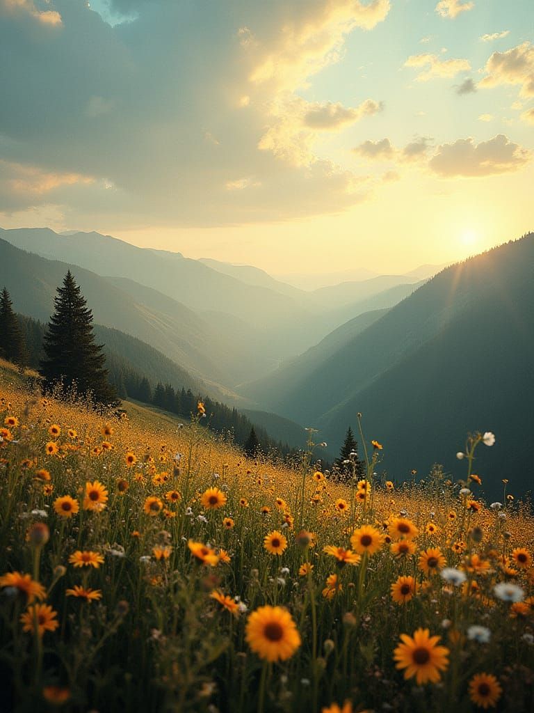 Rolling Green Hills Landscape