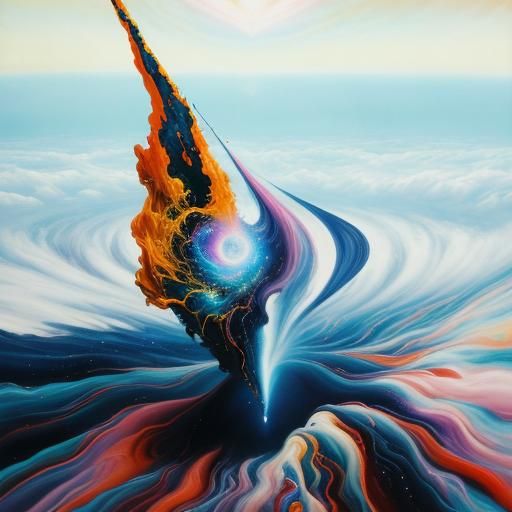 Cosmic Surrealism: Birth of a Shining Star