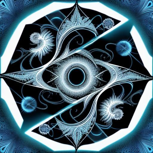 Abstract Alien Abduction with Fractal Elements