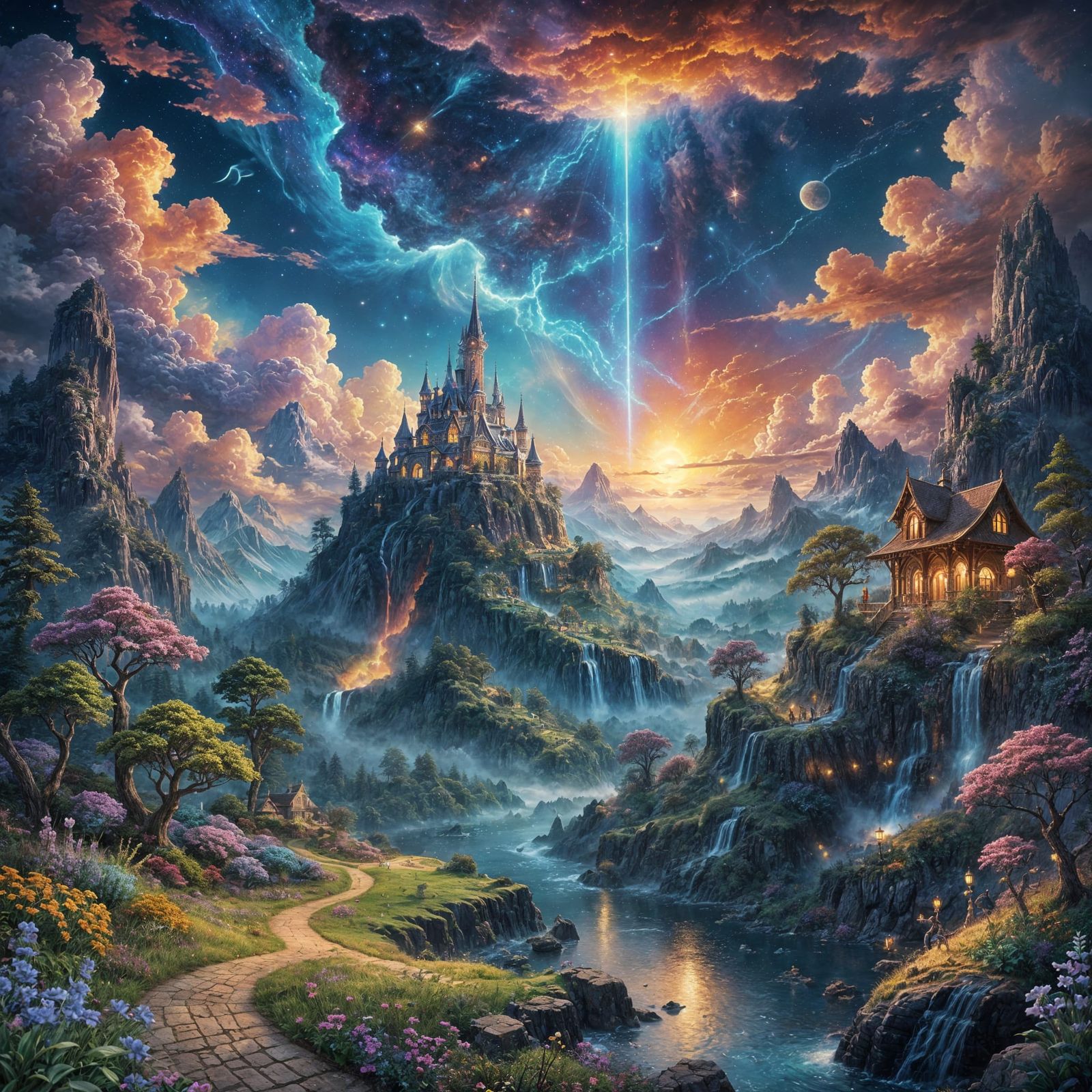 Epic Cosmic Love Lives On in Vibrant Digital Dreamscapes