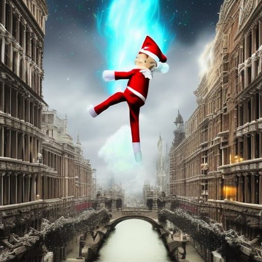 Exploding Elf on the Shelf: Digital Matte Painting