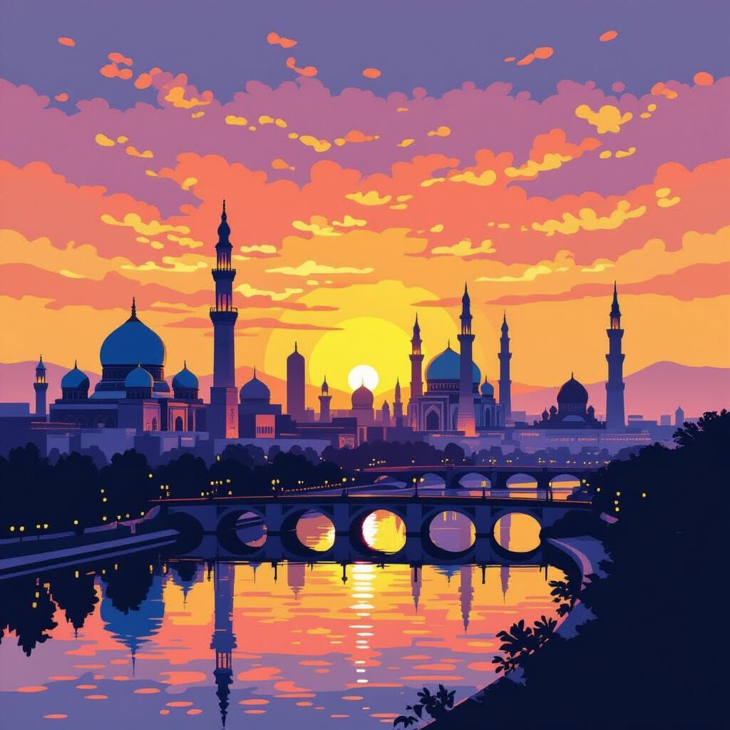 a skyline of Tashkent, Uzbekistan