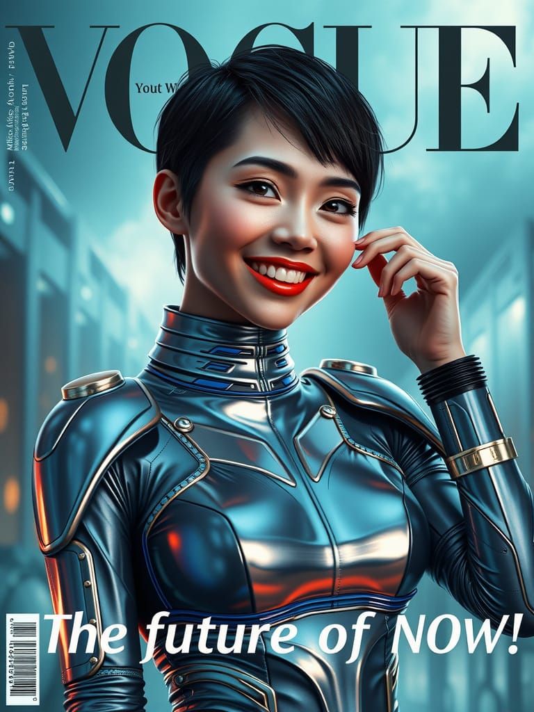 Cyborg Goddess on Futuristic Vogue Cover