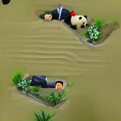 Controversial Political Figure Depiction in Ditch