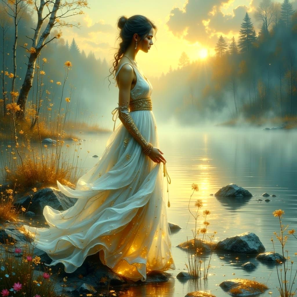 Fading Light on a Serene Lake