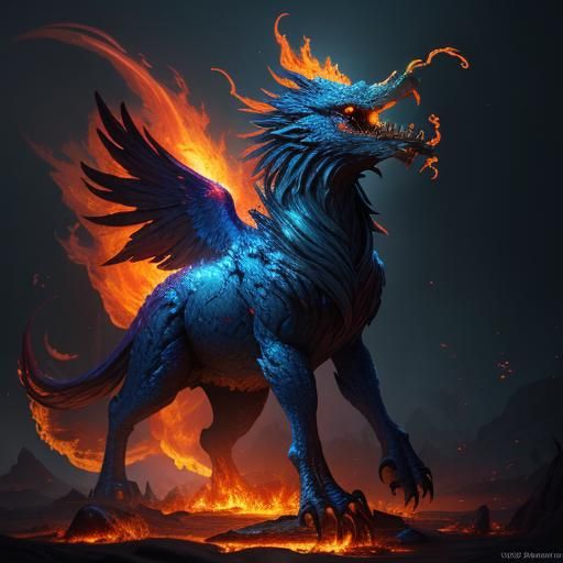 Fiery Phoenix Rising: Fantasy Concept Art