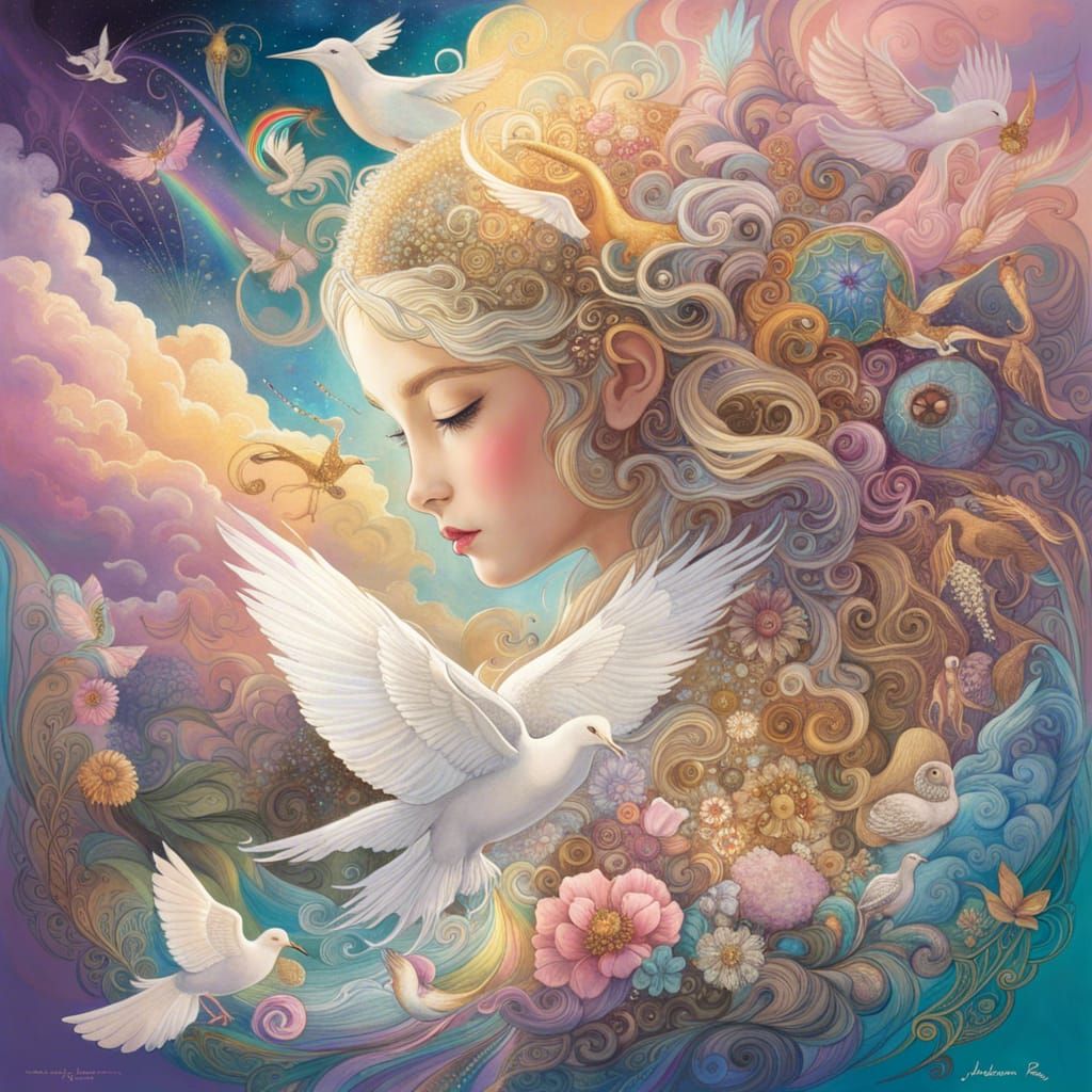 Vision of Peace: A Hyperdetailed Digital Illustration