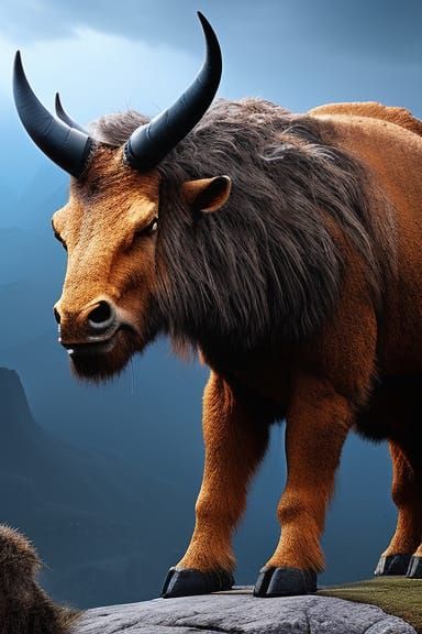 Mythical Brat in Horse Armor, Photorealistic HDR Art