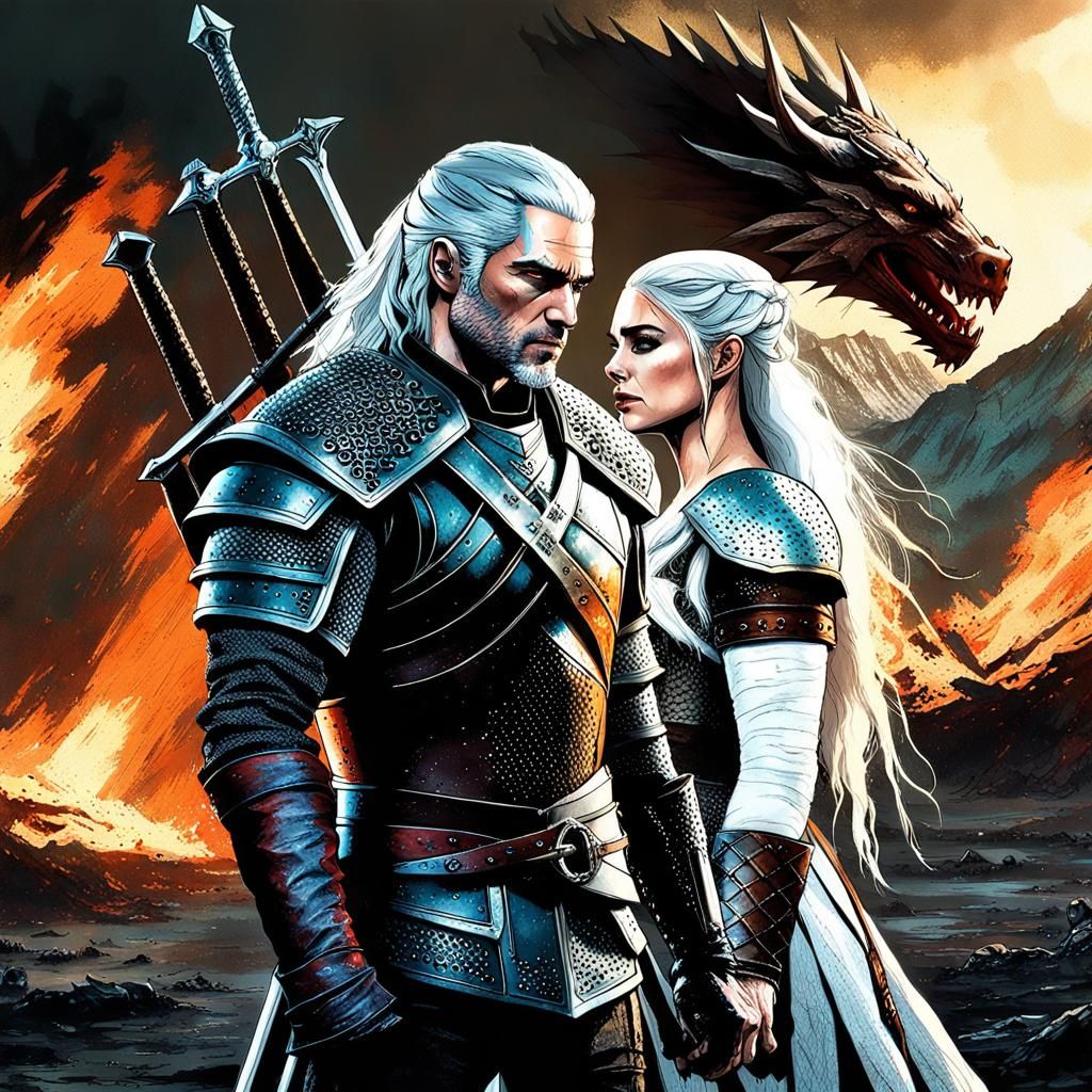 Fantasy Fusion: Geralt of Rivia and Daenerys Targaryen in a ...