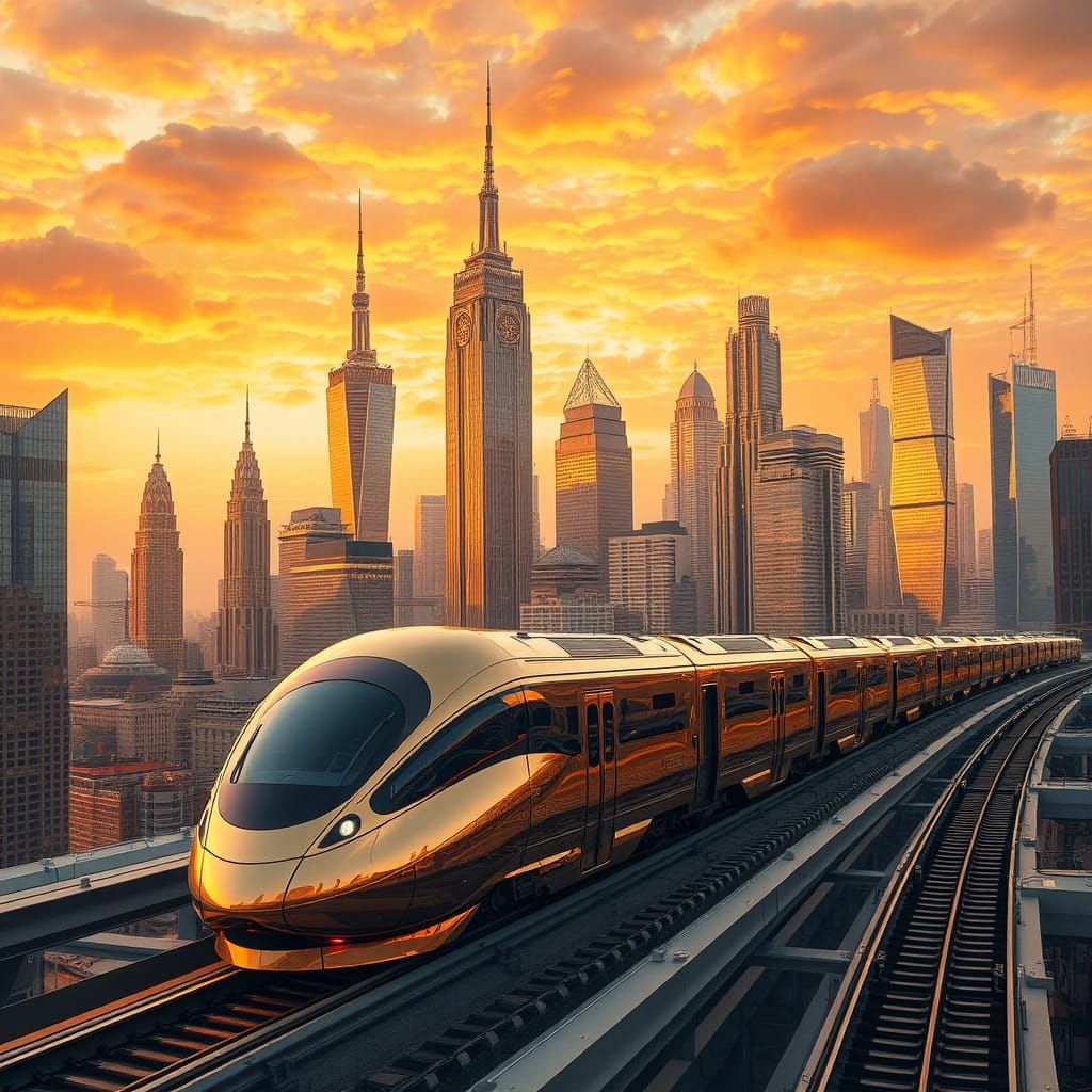 Futuristic train