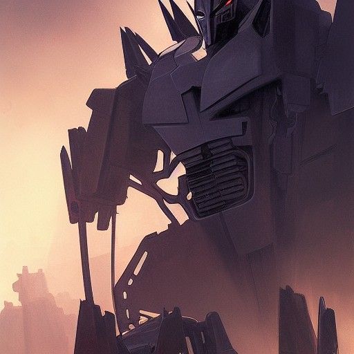 Sinister Robot in Dark Fantasy Style