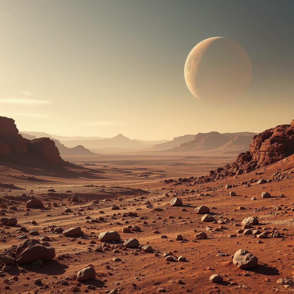 Martian Landscape in a Cinematic Style