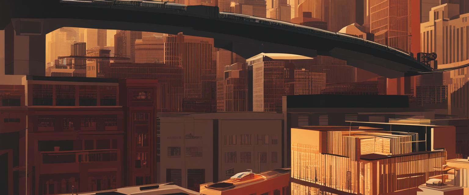 Modern Metropolis Art Deco Cityscape