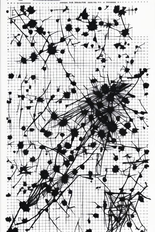 Complex Graphic Score in Black and White