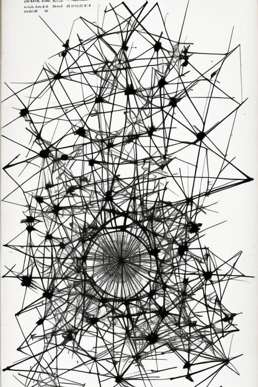 Experimental Graphic Score in Black and White