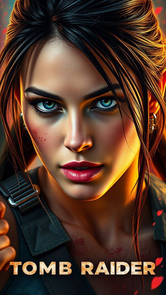 Margot Robbie as Lara Croft Movie Poster