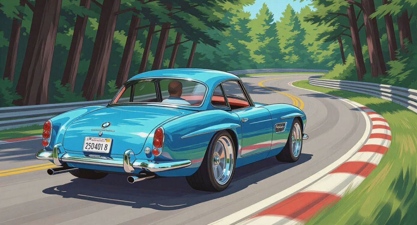 Restomod BMW 507 Coupe in Comic Art Style