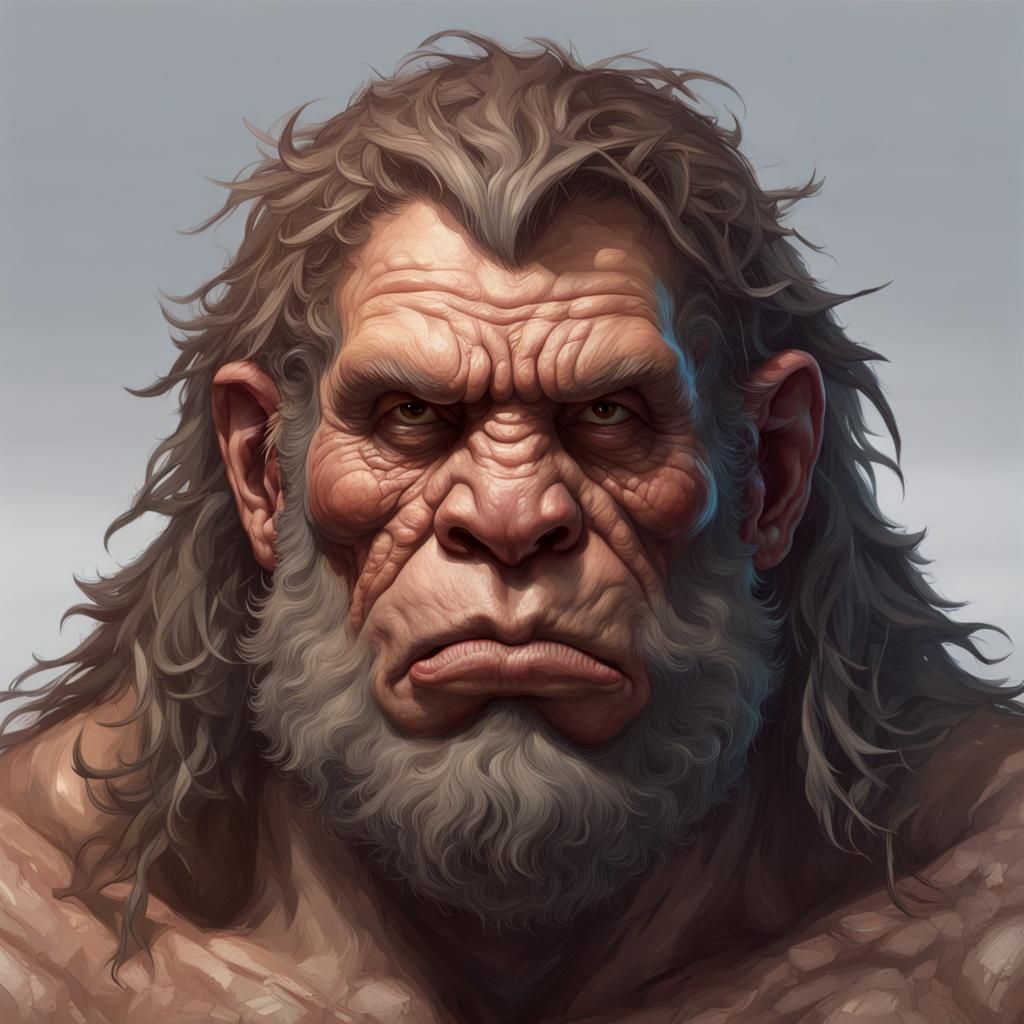 Detailed Portrait of a Hill Giant in Fantasy Art Style